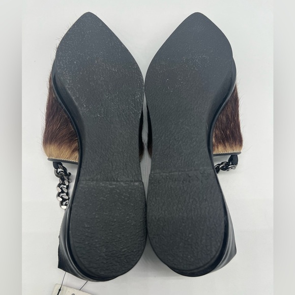 NWT TOGA PULLA Pony Hair Brown Cream Leather Chain Platform Loafer Flat Shoes 39 - Picture 17 of 17